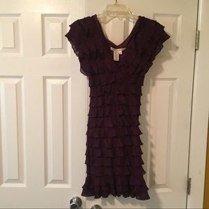 Purple ruffle dress